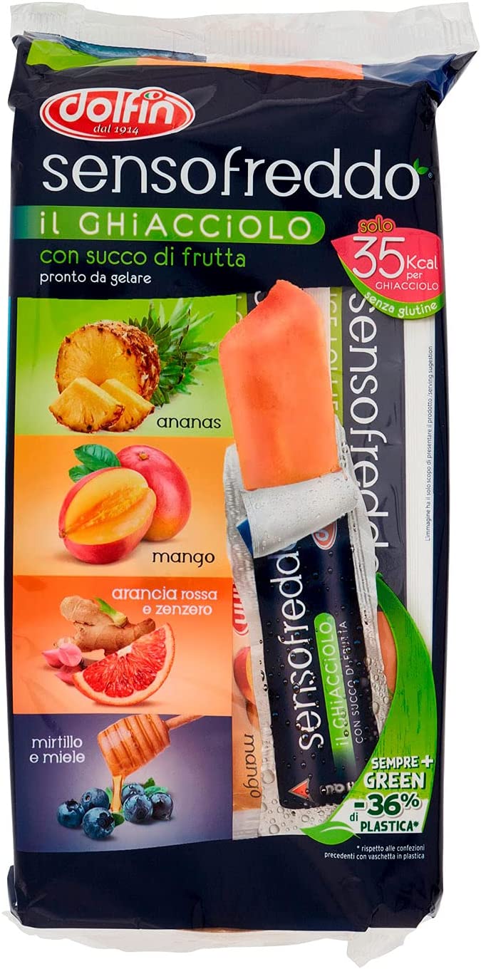 Dolfin Senso Freddo Green 10 Mirtillo E Miele, Arancia E Zenzero, Mango, Ananas, 420ml