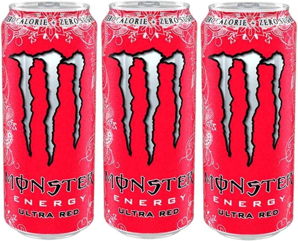 Zeus Party Monster Energy Ultra Red - Zero Zuccheri e Zero Calorie - Monster Bevanda Energetica Lattine da 500 ml (6)