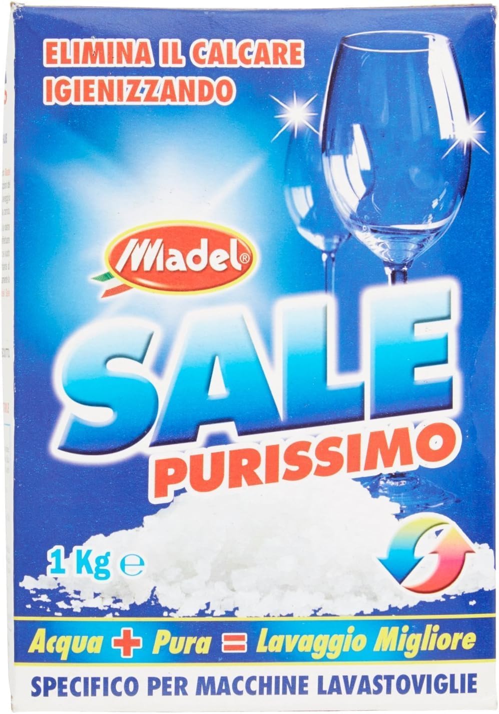 Pacchi Convenienza - Sale Purissimo - Sale Granulare, Elimina Il Calcare Igienizzando, Specifico Per Macchine Lavastoviglie - 1 kg, Polvere, Senza profumo (Conf. da 6)