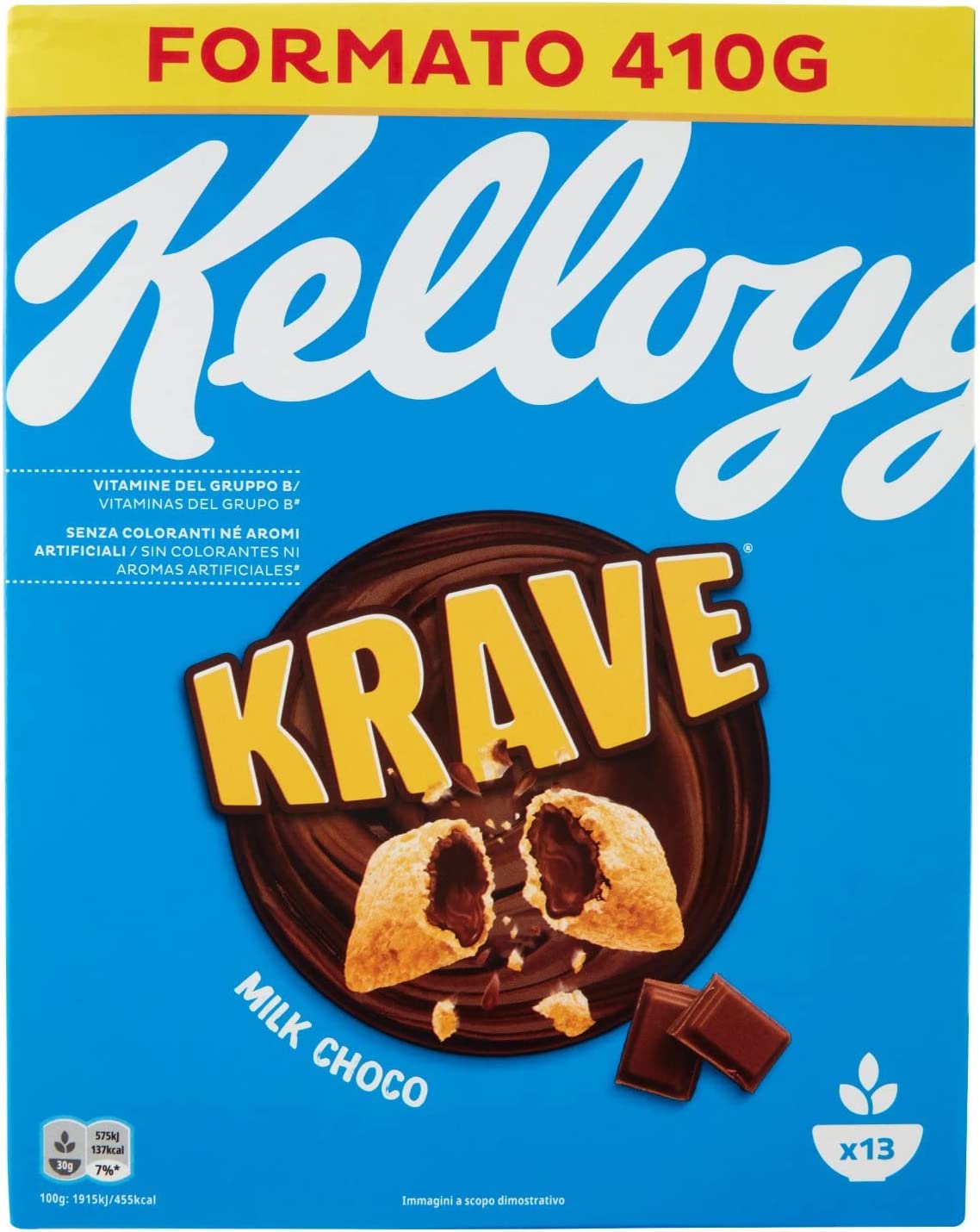 Kellogg's Choco Krave Cerali, Cioccolato al Latte, 410g