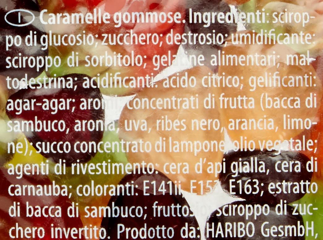 Haribo, Frutti Di Bosco - 4 pezzi da 175 g [700 g]