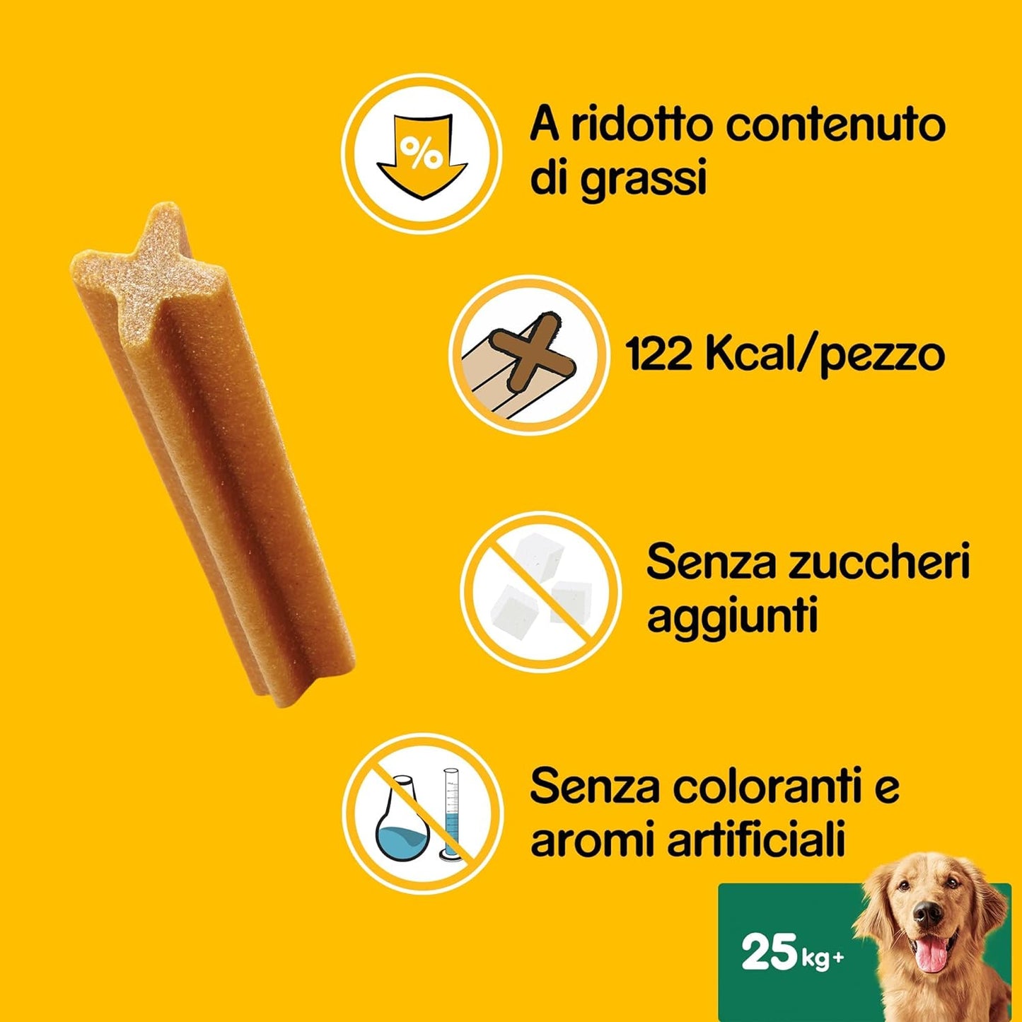 Pedigree Dentastix Snack per la Igiene Orale (Cane Grande +25 kg) 270 g 28 Pezzi - 4 Confezioni da 28 Pezzi (112 Pezzi totali)