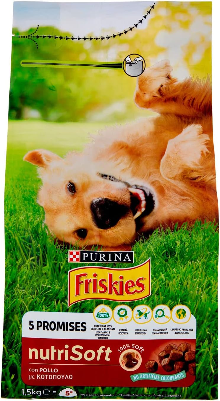 Friskies Cibo Secco per Cani Nutrisoft, Pollo, 1.5kg