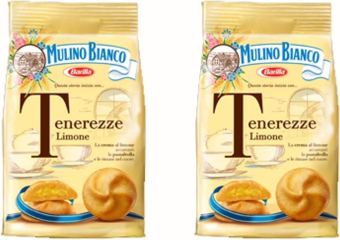 Mulino Bianco: "Tenerezze" Shortcake ripieno di crema al limone - 200g Confezione da 2 [ Importazione Italiana]