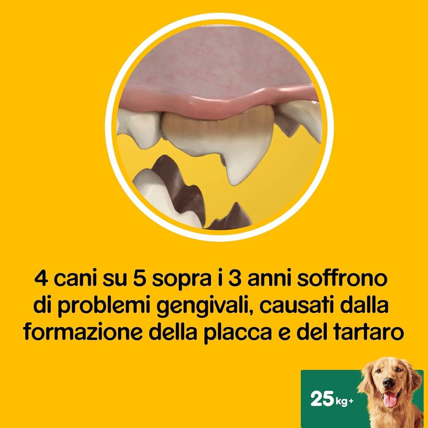 Pedigree Dentastix Snack per la Igiene Orale (Cane Grande +25 kg) 270 g 28 Pezzi - 4 Confezioni da 28 Pezzi (112 Pezzi totali)