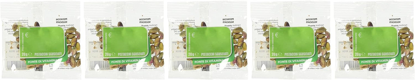 EuroCompany Pistacchi Sgusciati - 5 pezzi da 20 g [100 g]