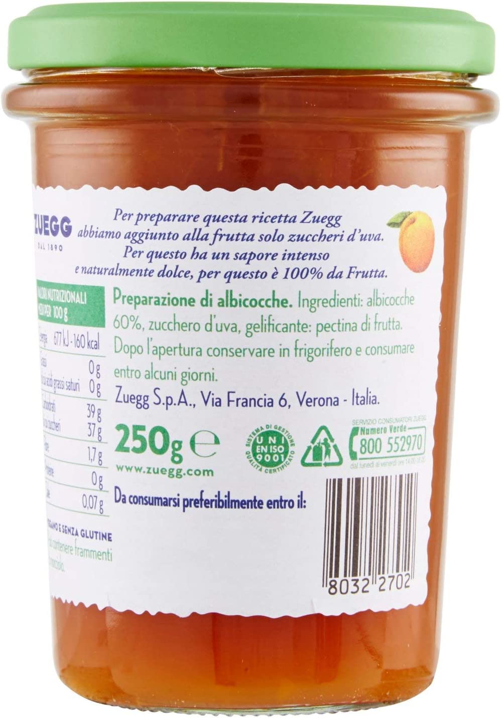 Zuegg Confettura Albicocche, 250g