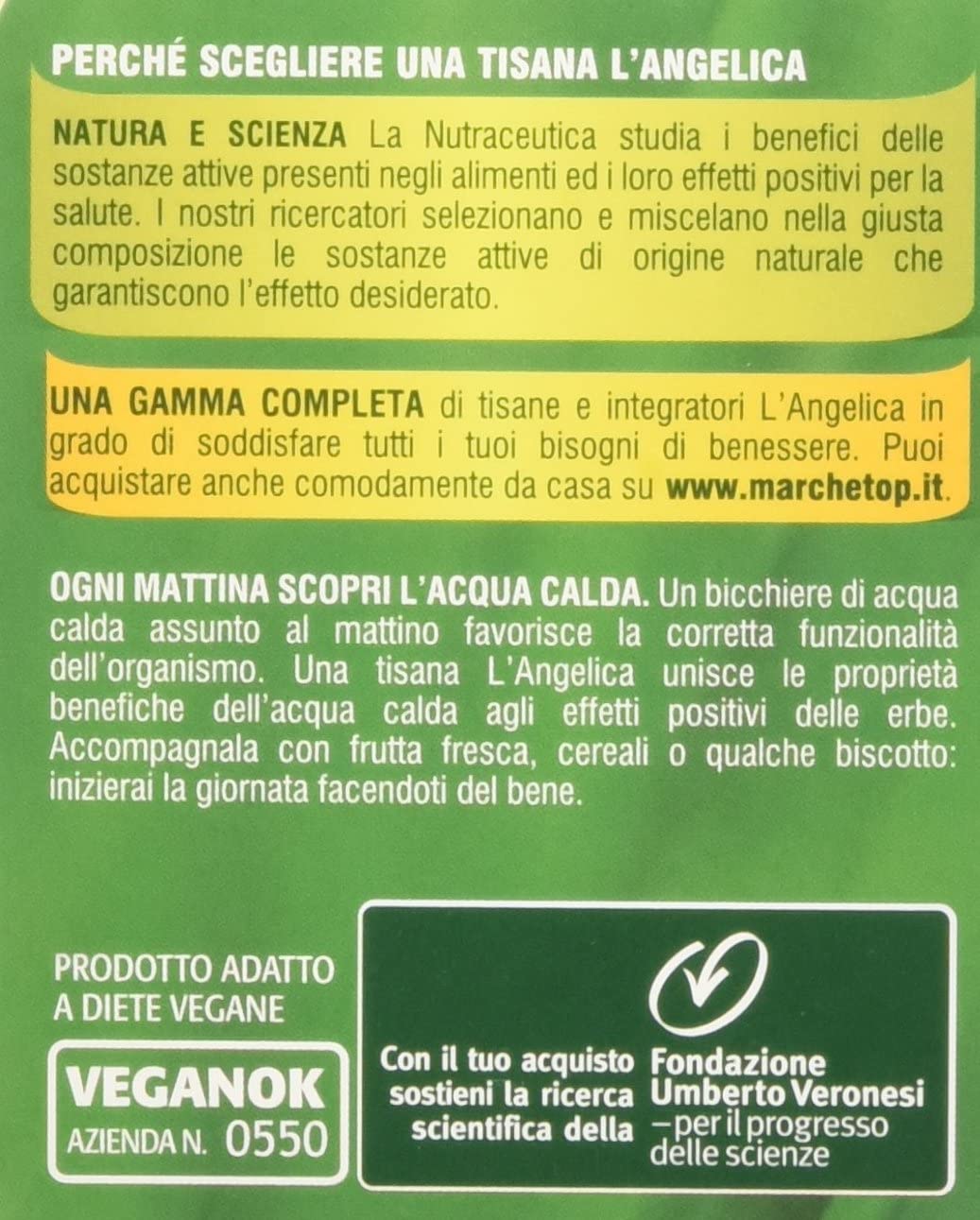 L'Angelica Tisana Drenante, Confezione da 20 Filtri