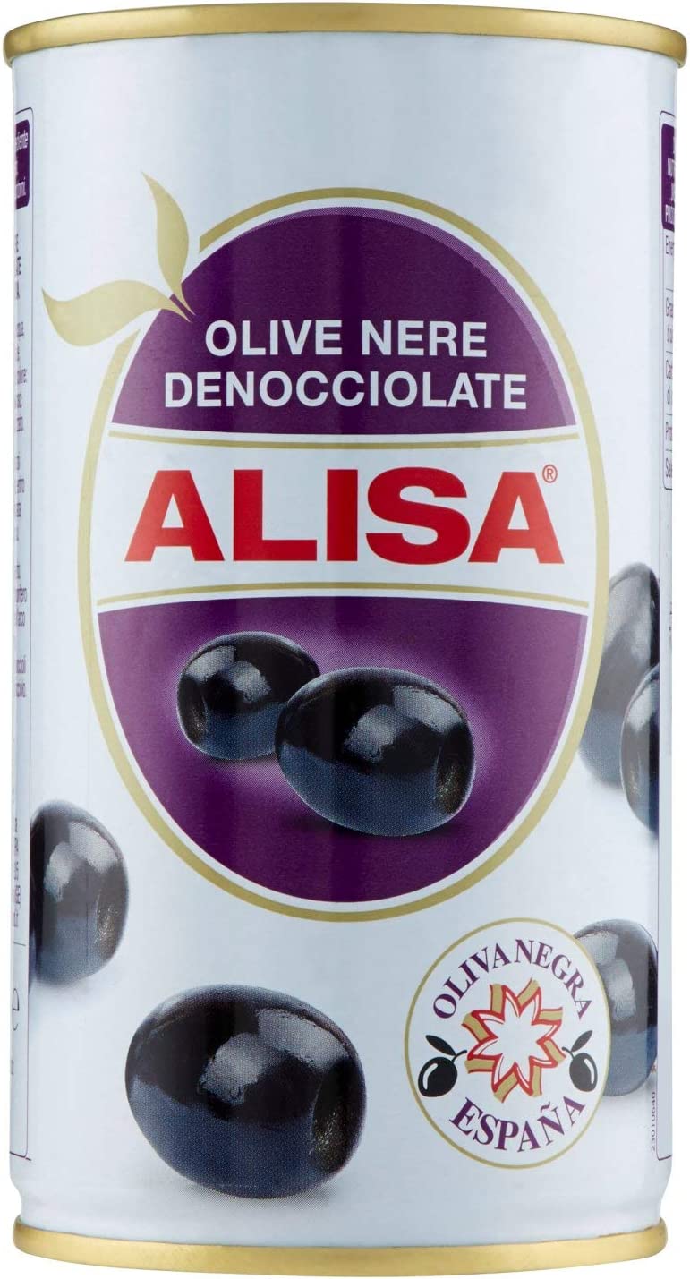 Alisa Olive Nere Denocciolate in Salamoia, 340g