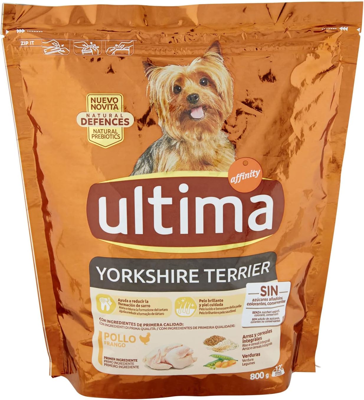 ULTIMA DOG Crocchette per Cani Yorkshire Terrier, 800g