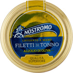 Nostromo - Filetti di Tonno all'Olio di Oliva, Qualità Superiore, Lavorati a Mano, 1 Vasetto in Vetro da 180 gr