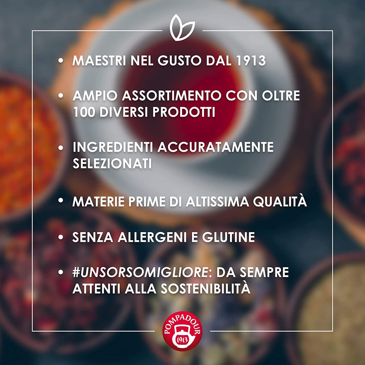 Pompadour, Infuso Fiori di Malva, 60 Filtri (3 Confezioni da 20 Filtri), Idratante, Lenitivo, Emolliente, 100% Naturale, Senza Lattosio, Glutine e Allergeni, Vegan