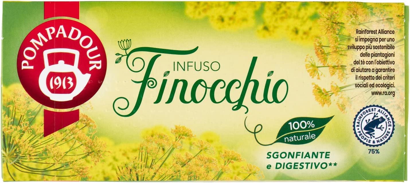 Pompadour Finocchio per Infuso, Confezione da 20 bustine