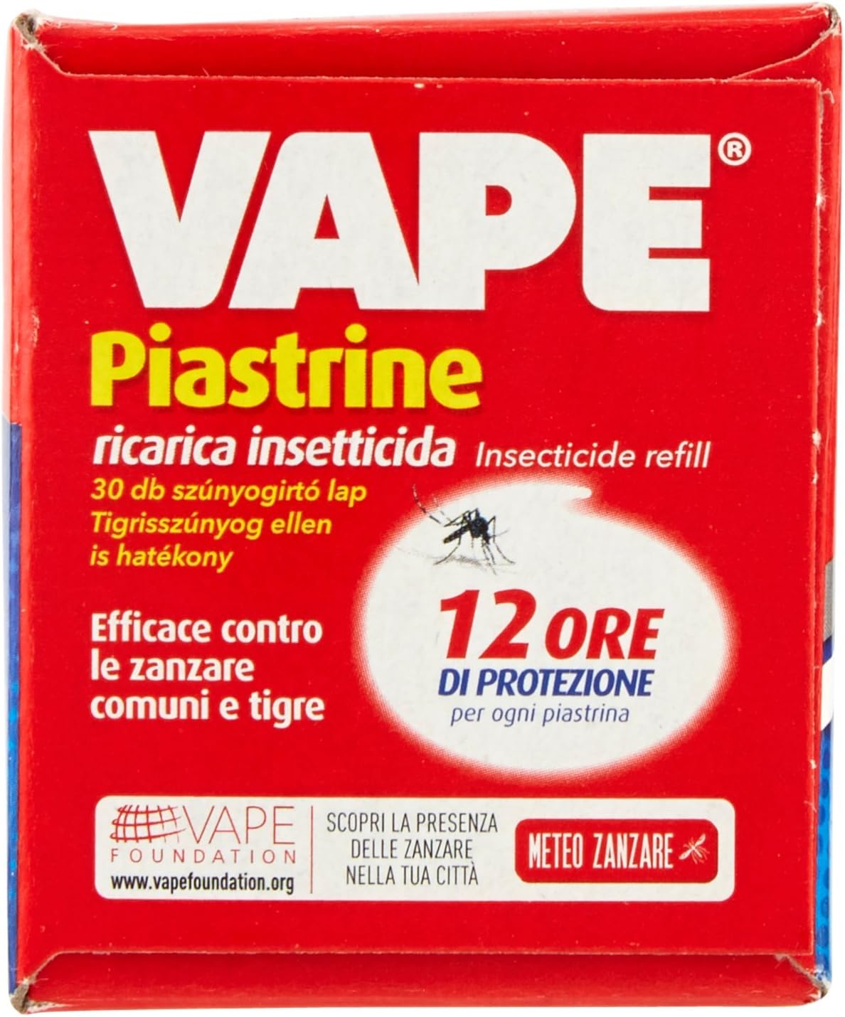 Vape Piastrine Ricarica Insetticida Classic - 30 Pezzi