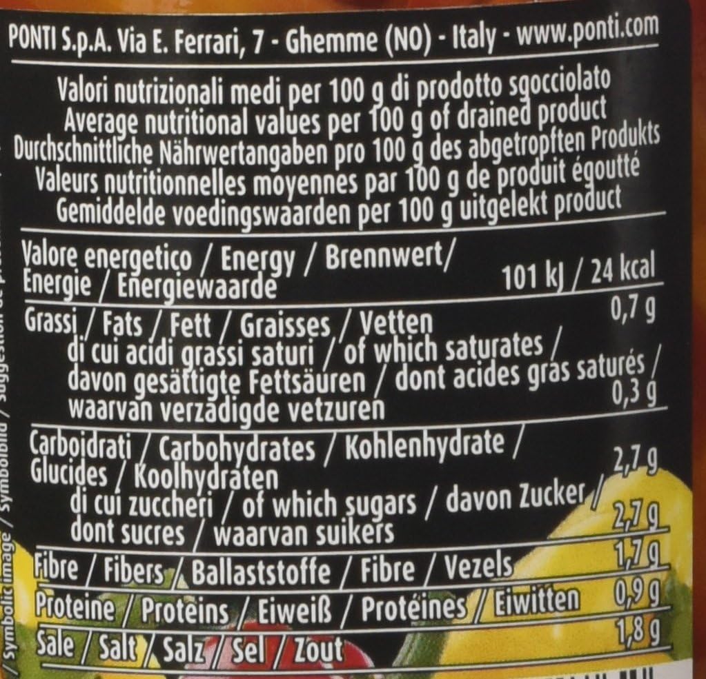 Ponti Peperoni Filetti, T6 - 6 Vasi da 290 gr