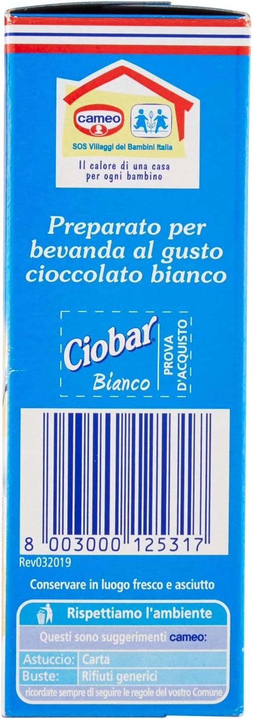 Ciobar -Denso e Cremoso, Gusto Cioccolato Bianco, Confezione da 5.21 g