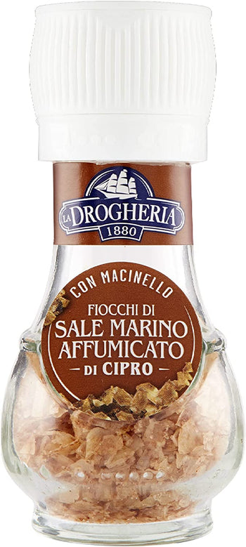 La Drogheria 1880 Linea Macinelli, Fiocchi Di Sale Marino Affumicato Di Cipro, Per Piatti A Base Di Pesce, Zuppe E Frittate, 45 g