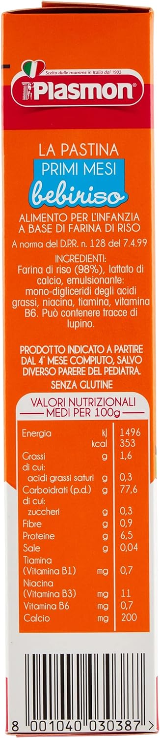 Plasmon La Pastina Bebiriso 300g 12 Box Con Farina di riso 100% Italia –  Raspada