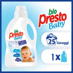 Bio Presto Liquido Baby, Detersivo Lavatrice Delicato Per Bimbi, 25 Lavaggi, 1500ml