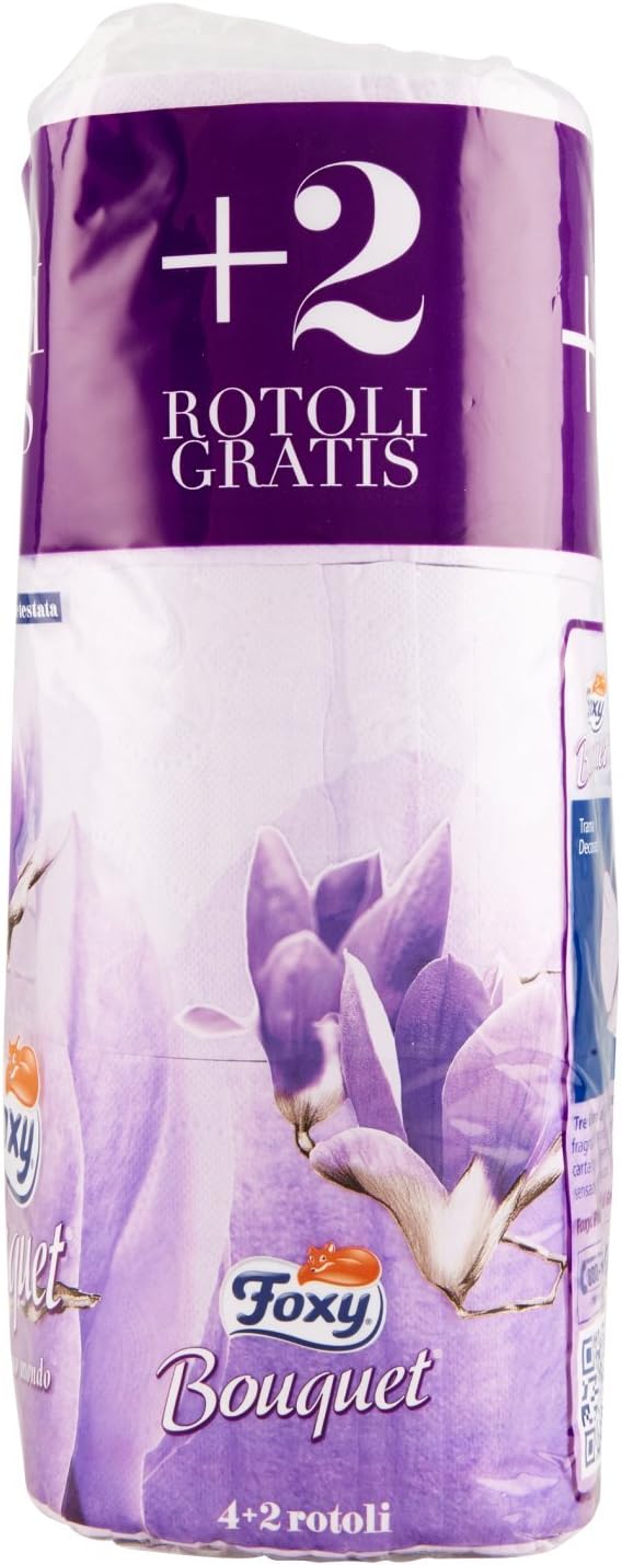 Foxy Carta Igienica Bouquet - Confezione da 6 Rotoli