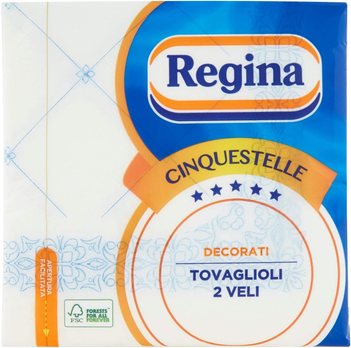 Regina - Cinquestelle, Tovagliolo Due Veli - 6 confezioni da 46 pezzi [276 pezzi]