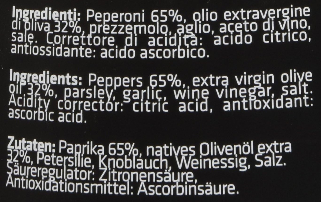 Mastrototaro Food Peperoni Grigliati in Olio Extra Vergine di Oliva - 410 ml