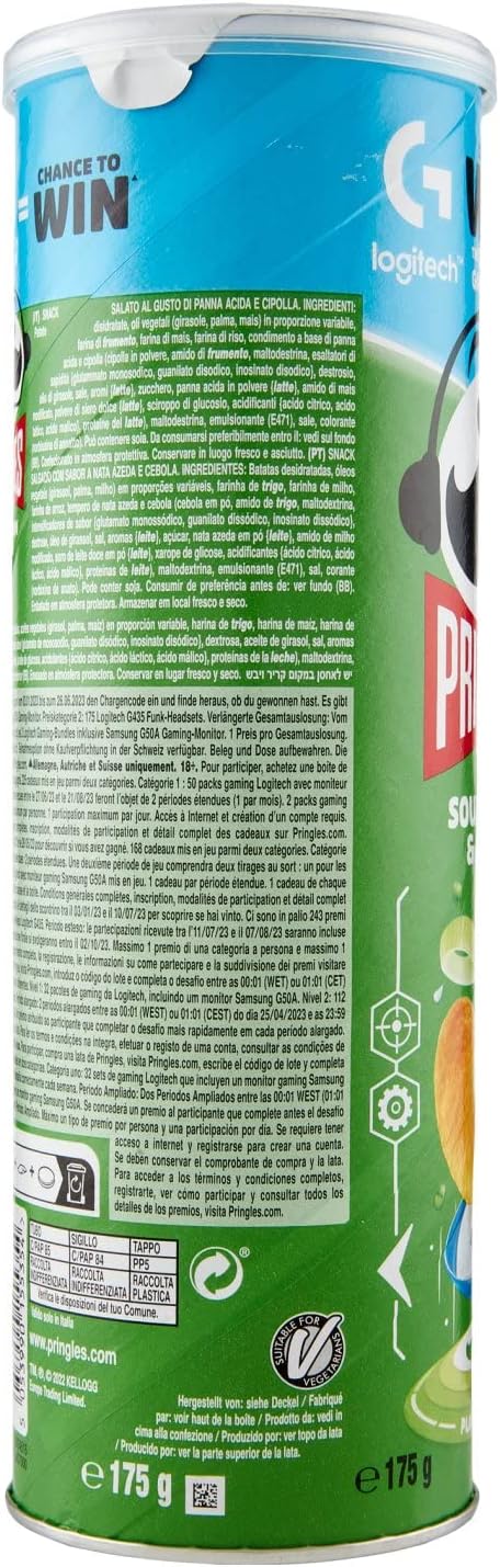 Pringles Chips di Patate Sour Cream e Onion, 175g
