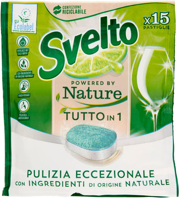 Svelto Powered By Nature, Tutto in 1, Confezione da 15 Pastiglie