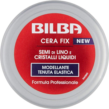 Bilba Cera Con Semi Di Lino E Cristalli Liquidi, Modellante A Tenuta Elastica, Dona Volume E Lucentezza, Ottima Per Fissare L'acconciatura, Cera Fix, 100 Millilitro