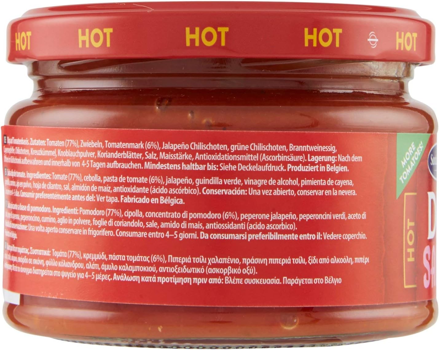 Santa Maria Dip Salsa, Salsa Piccante Al Pomodoro, Con Aglio E Jalapenos, Ideale Come Accompagnamento Alle Tortilla Chips, Per Condire Verdure Fresche O Bruschette, Gusto Corposo E Deciso, 250 g