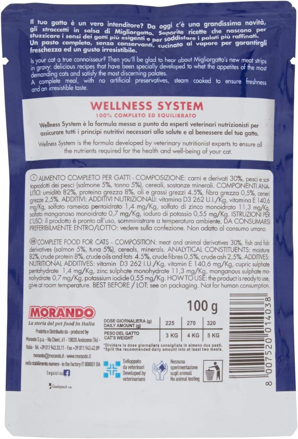 Migliorgatto Pouch strips Salmon and Tuna