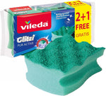 Vileda Ondattiva Milleusi Spugna Abrasiva Antigraffio, 4 Pezzi