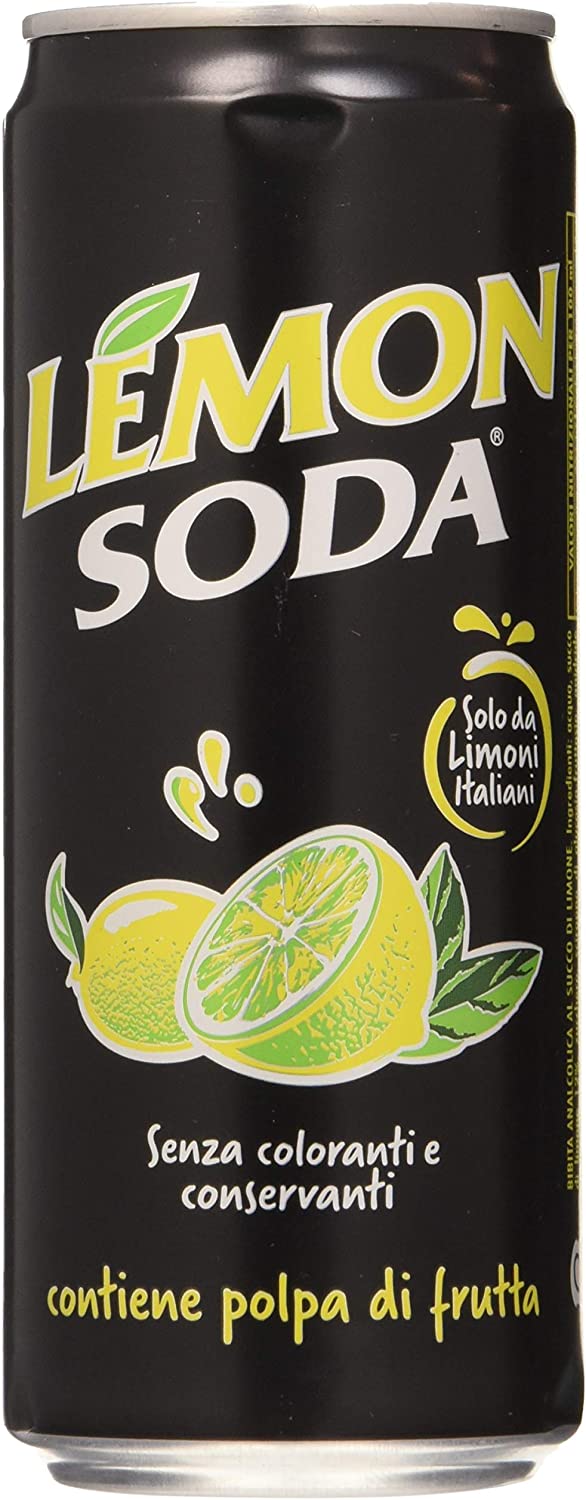 Lemon Soda Set 24 Lemonsoda lattina 33cl Bevanda analcolica per Feste, Multicolore, Unica