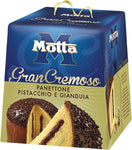 Zeus Party Panettone Motta Gran Cremoso Pistacchio e Gianduia Ricoperto di Cioccolato 800 g