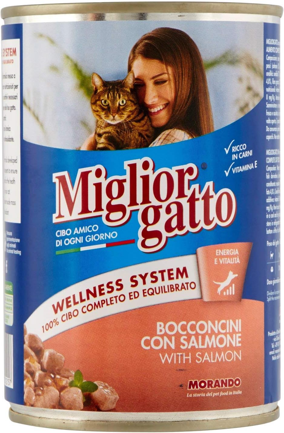 Migliorgatto - Bocconcini con Salmone, con Vitamine e Sali Minerali - 24 pezzi da 405 g [9720 g]