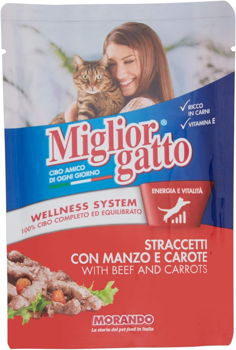 Migliorgatto Pouch strips Beef and Carrots