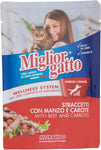 Migliorgatto Pouch strips Beef and Carrots