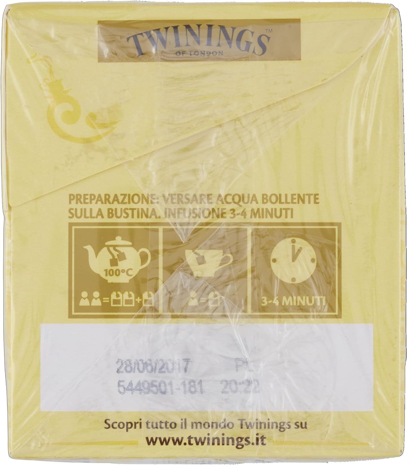 Twinings Earl Grey Tea Classics Sapore di Bergamotto, 25 Bustine