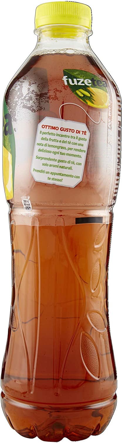 FuzeTea Limone e Lemongrass – 1 Bottiglia da 1.25 L, Tè Freddo al Limone con una Nota di Lemongrass, in Bottiglia PET 100% Riciclabile, Bevanda Analcolica