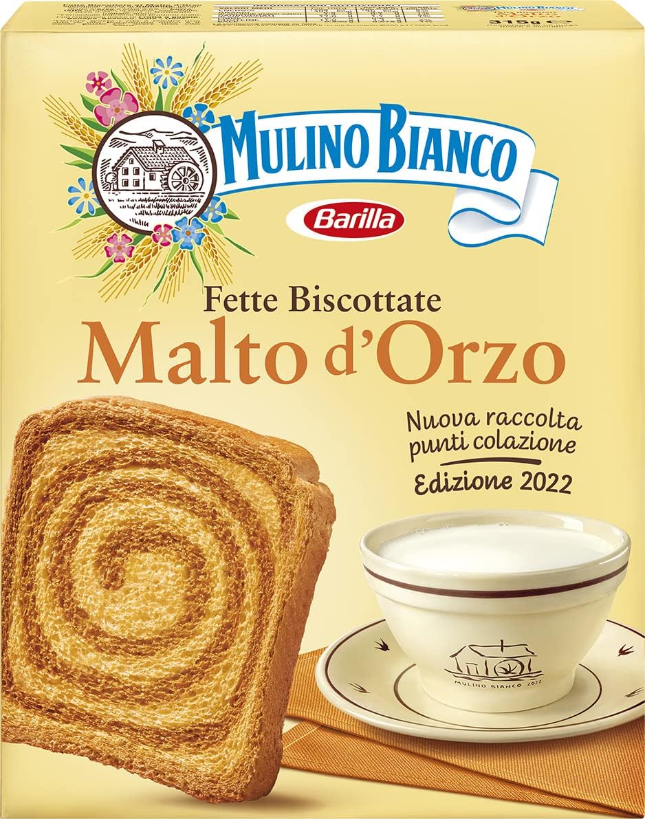 Mulino Bianco Fette Biscottate al Malto D'Orzo, Senza Olio di Palma - 315 g