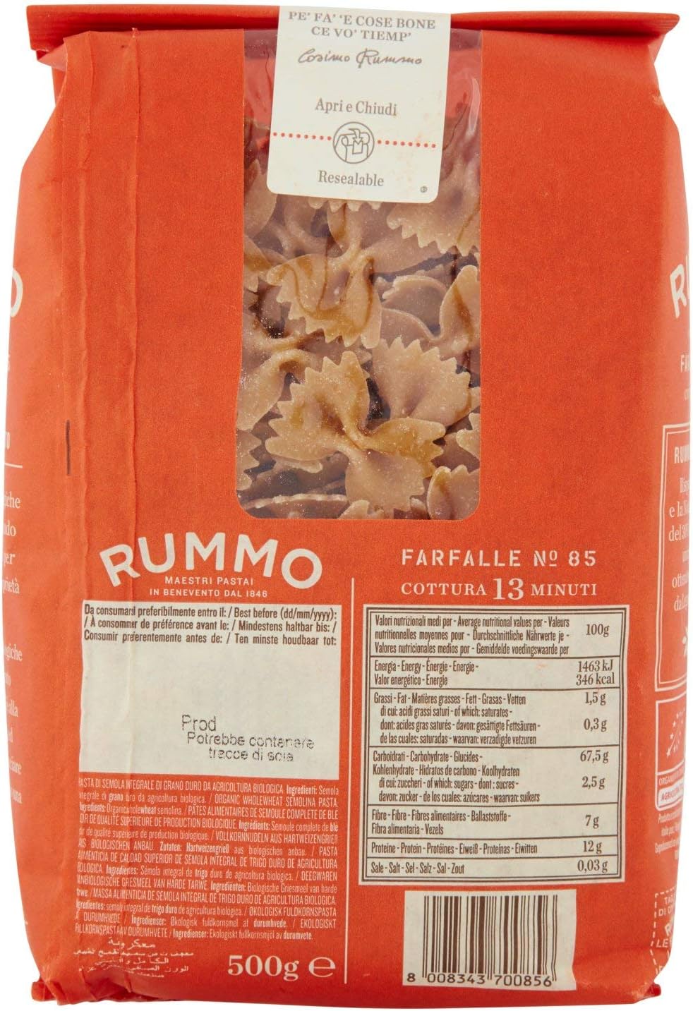 Rummo Farfalle Bio Integrali - 500 gr