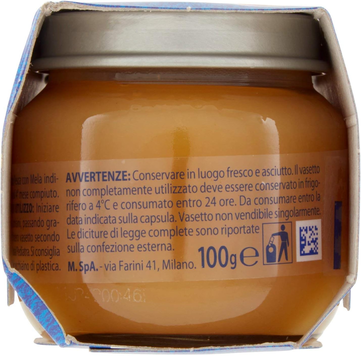 Mellin Omogeneizzato Pesca - 200 g