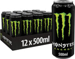 Monster Energy Bevanda Energetica - Lattina, 500 ml, Monster Energy Drink 500 ml (Energy Drink, 12 Lattine)