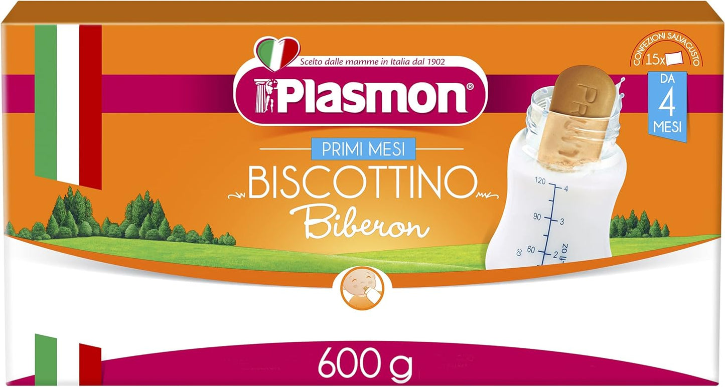 Plasmon il Biscottino Biberon 600g 8 Box senza uova, si scioglie all'istante nel biberon