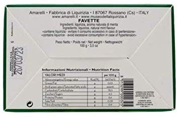 Liquirizia Amarelli - Favette alla menta 100gr
