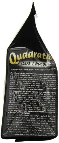 Loacker Dark Chocolate Quadratini Wafer Biscuits 125 g (Pack of 6)