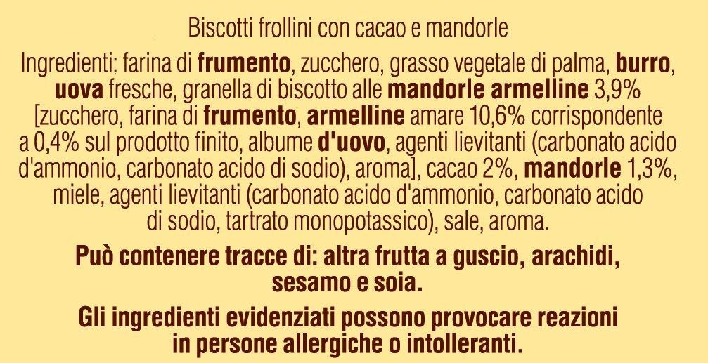 Mulino Bianco Biscotti Ritornelli con Cacao e Mandorle per una Colazione Gustosa - 700 g