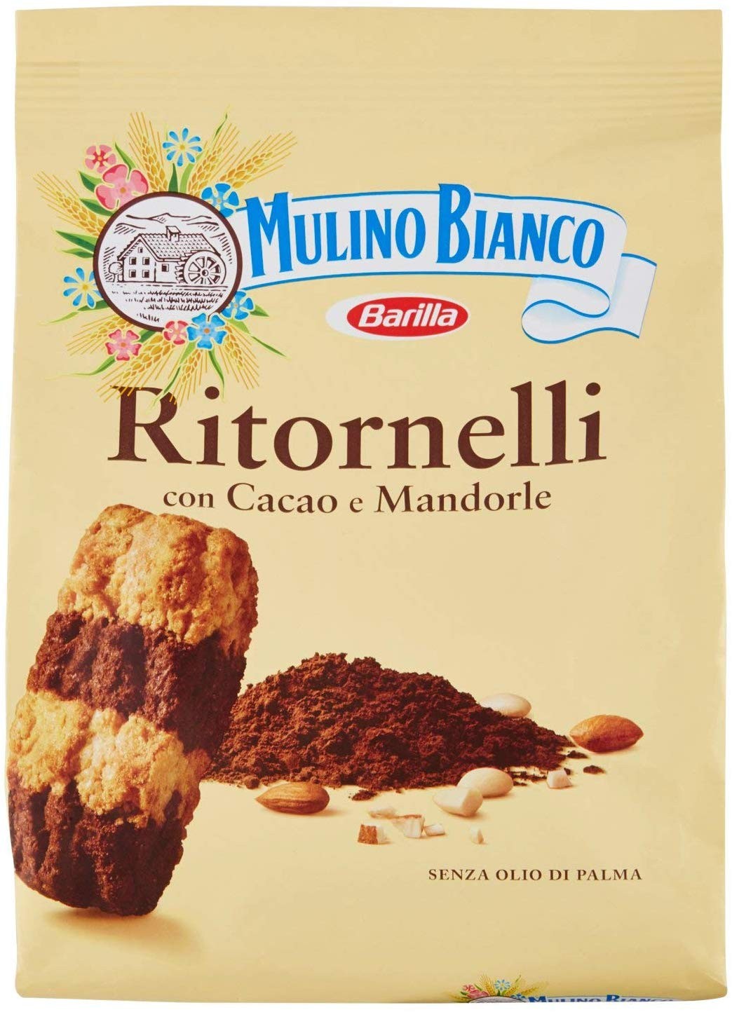 Mulino Bianco Biscotti Ritornelli con Cacao e Mandorle per una Colazione Gustosa - 700 g