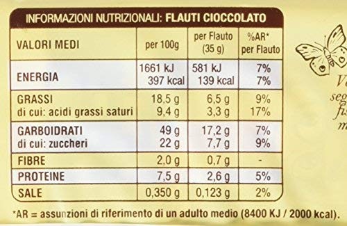 Mulino Bianco Merendine Flauti con crema al Cioccolato, 280 gr