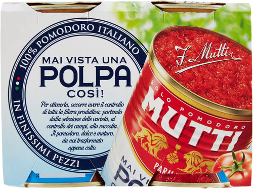 Mutti Polpa di Pomodoro in Finissimi Pezzi - 6 Confezioni da 4x400g